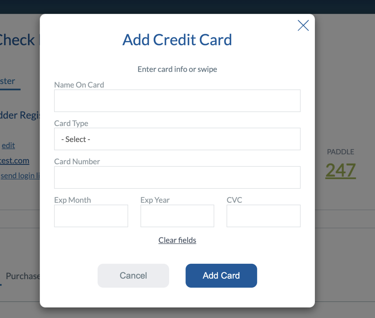 Handbid Release 2.51 Add Credit Card